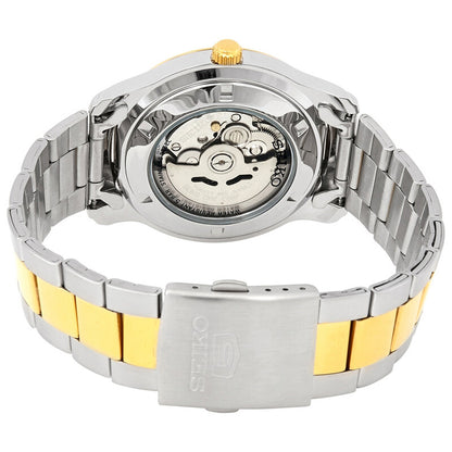 Seiko Series 5 Automatic White Dial Two-Tone Mens Watch