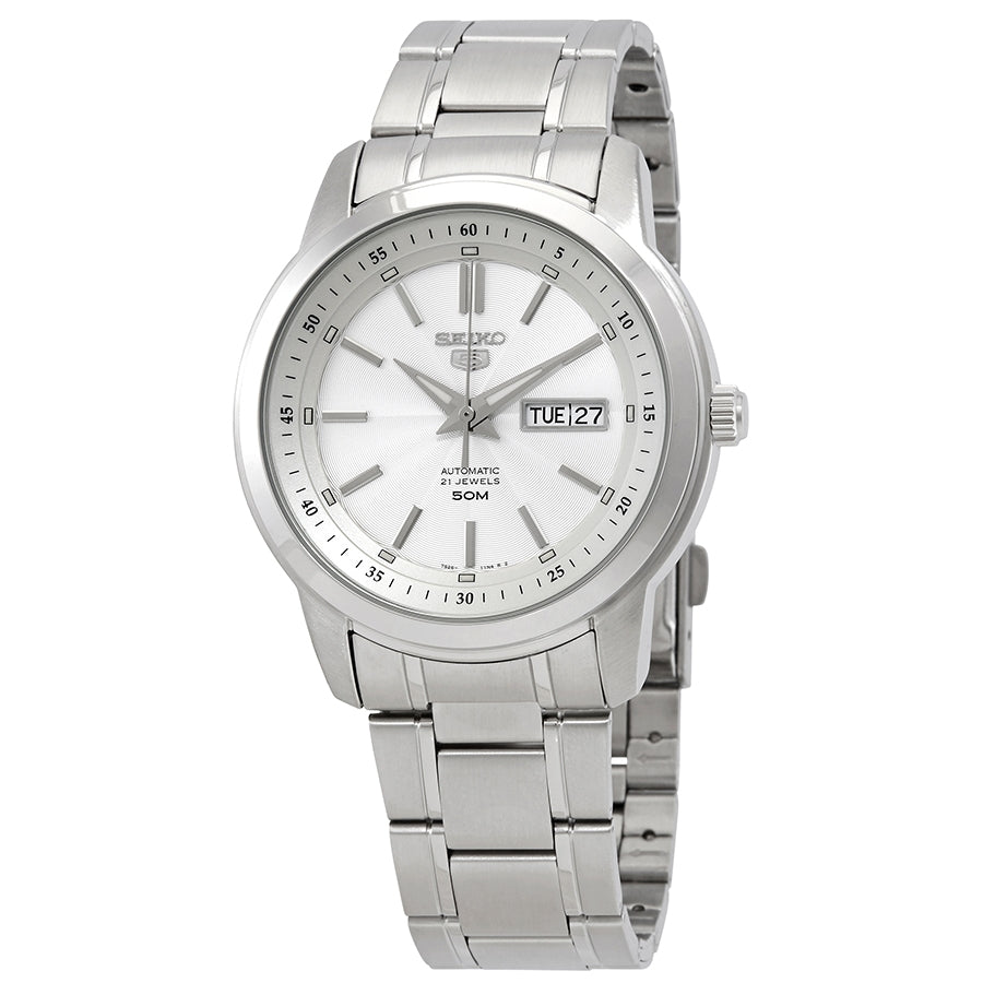 Seiko 5 Automatic White Dial Mens Watch