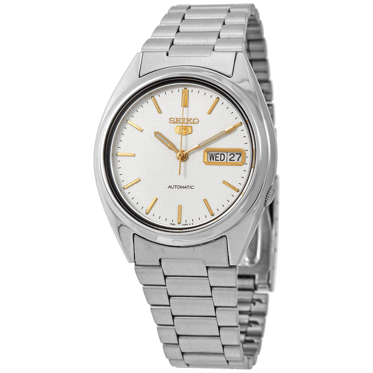 Seiko Automatic White Dial Mens Watch