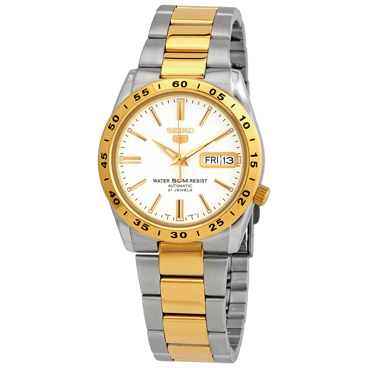 Seiko Automatic White Dial Two-Tone Women's Watch
