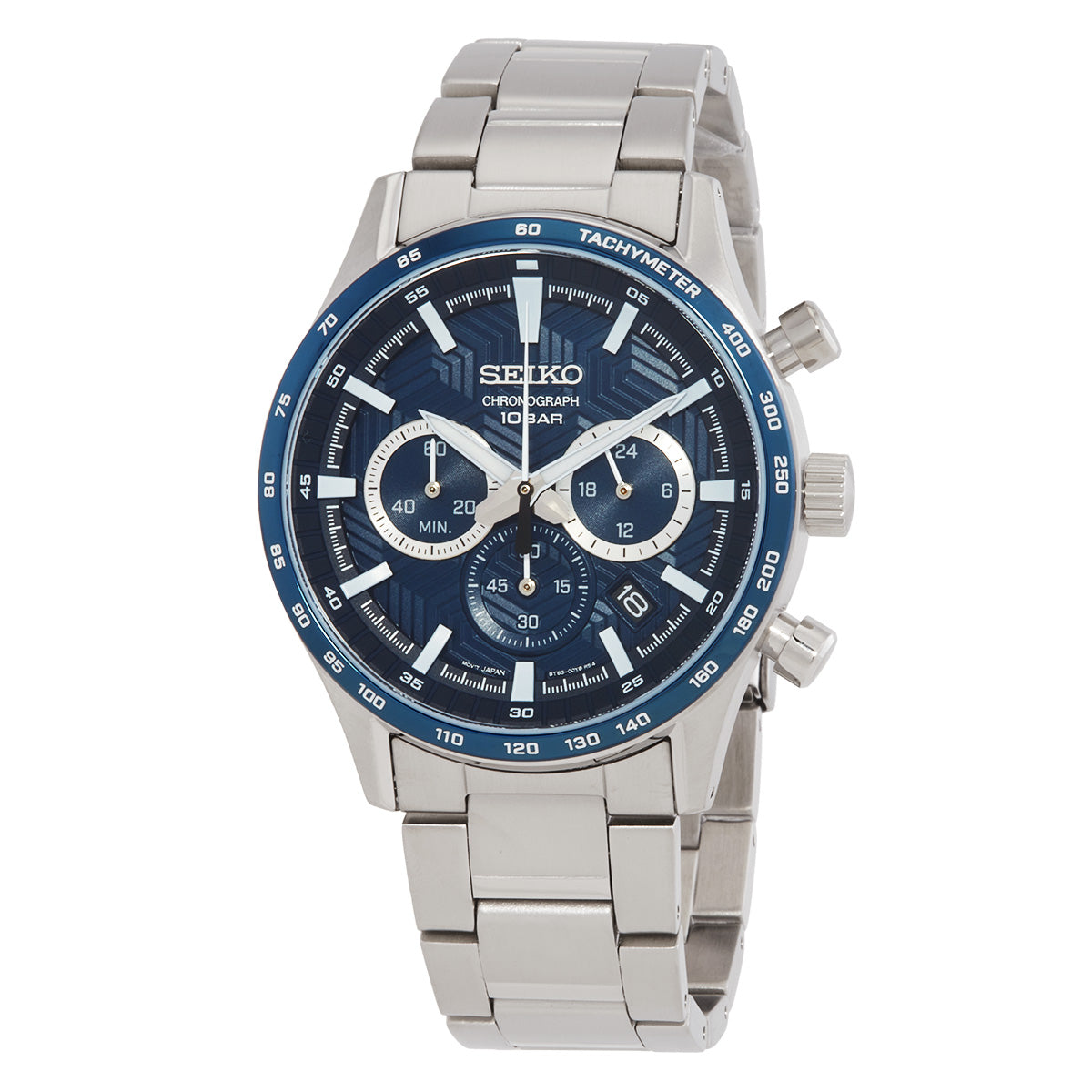 Seiko Chronograph Quartz Blue Dial Mens Watch