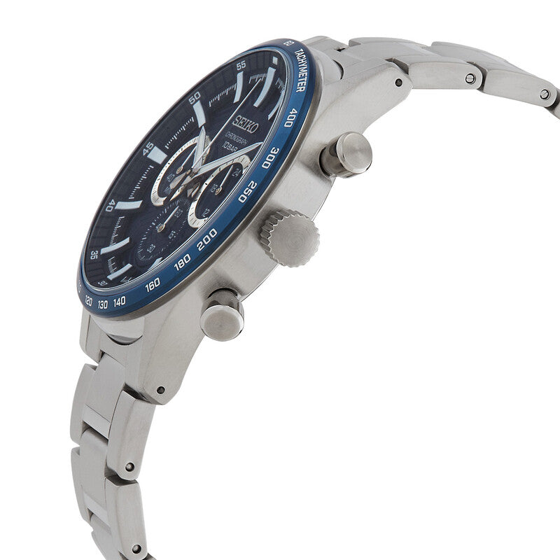 Seiko Chronograph Quartz Blue Dial Mens Watch