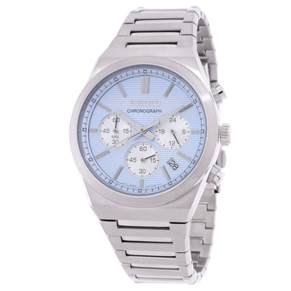 Seiko Sport Chronograph Quartz Light Blue Dial Mens Watch