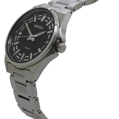 Seiko Classic Quartz Black Dial Mens Watch