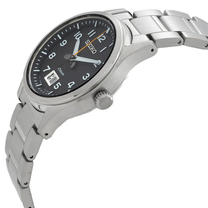 Seiko Classic Quartz Black Dial Mens Watch