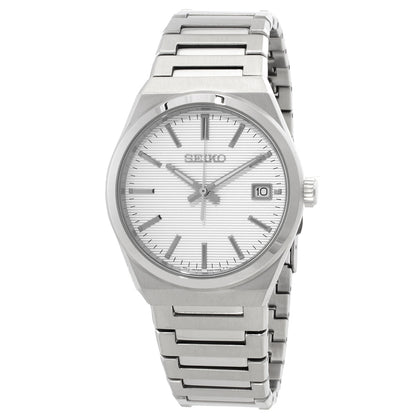 Seiko Classic Quartz White Dial Mens Watch