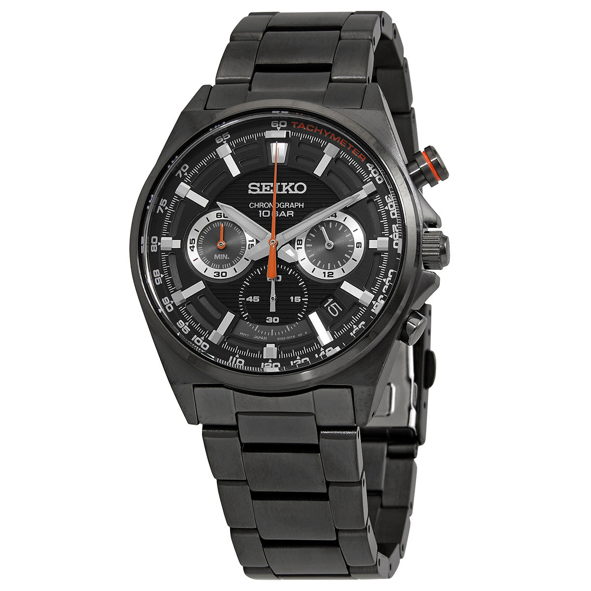 Seiko Essentials Chronograph Quartz Black Dial Mens Watch