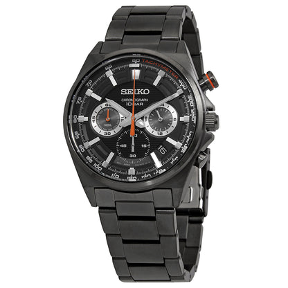 Seiko Essentials Chronograph Quartz Black Dial Mens Watch
