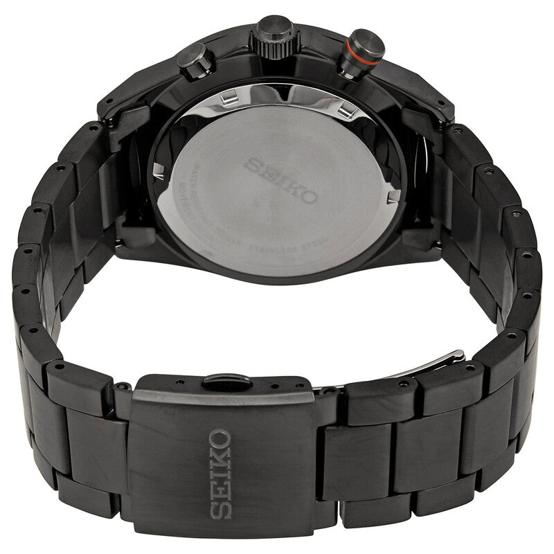Seiko Essentials Chronograph Quartz Black Dial Mens Watch