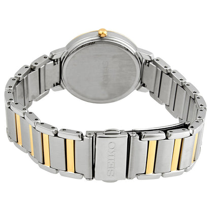 Seiko Crystal Silver Gold Dial Women's Watch