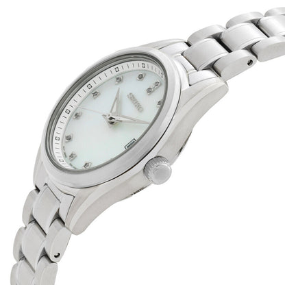 Seiko Diamond Quartz Mother Of Pearl Dial Women's Watch