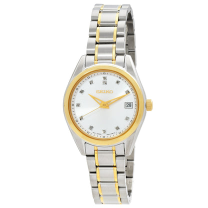 Seiko Diamonds Quartz Silver Dial Two-Tone Women's Watch