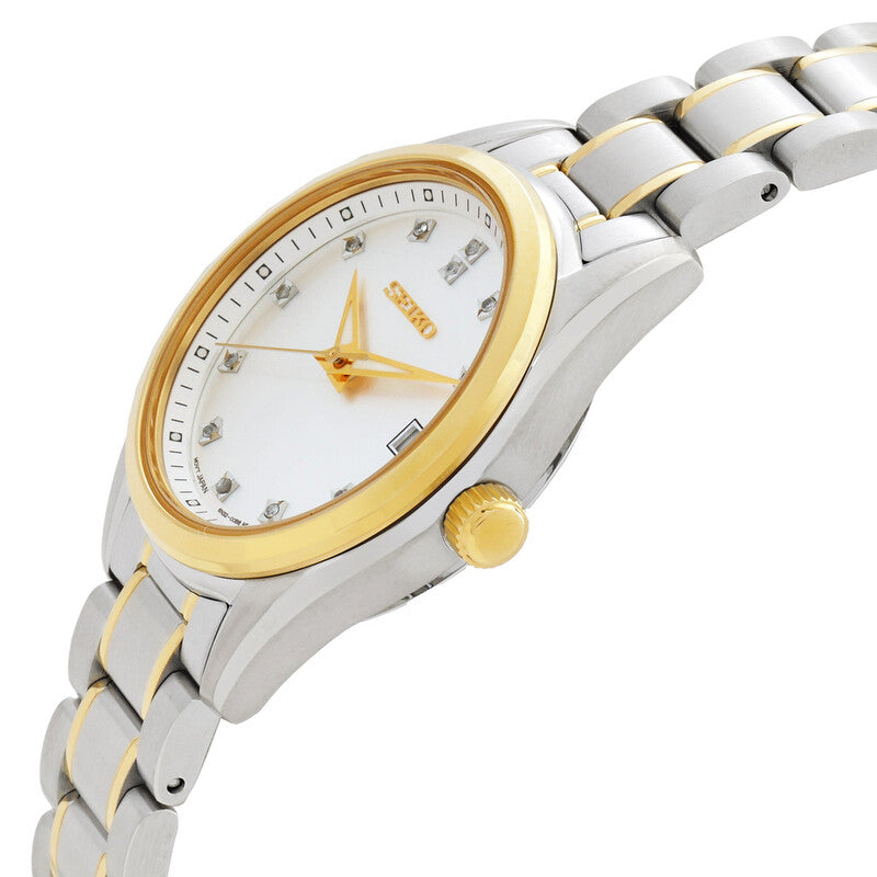 Seiko Diamonds Quartz Silver Dial Two-Tone Women's Watch