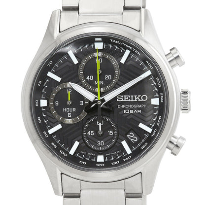 Seiko Dress Chronograph Quartz Black Dial Mens Watch