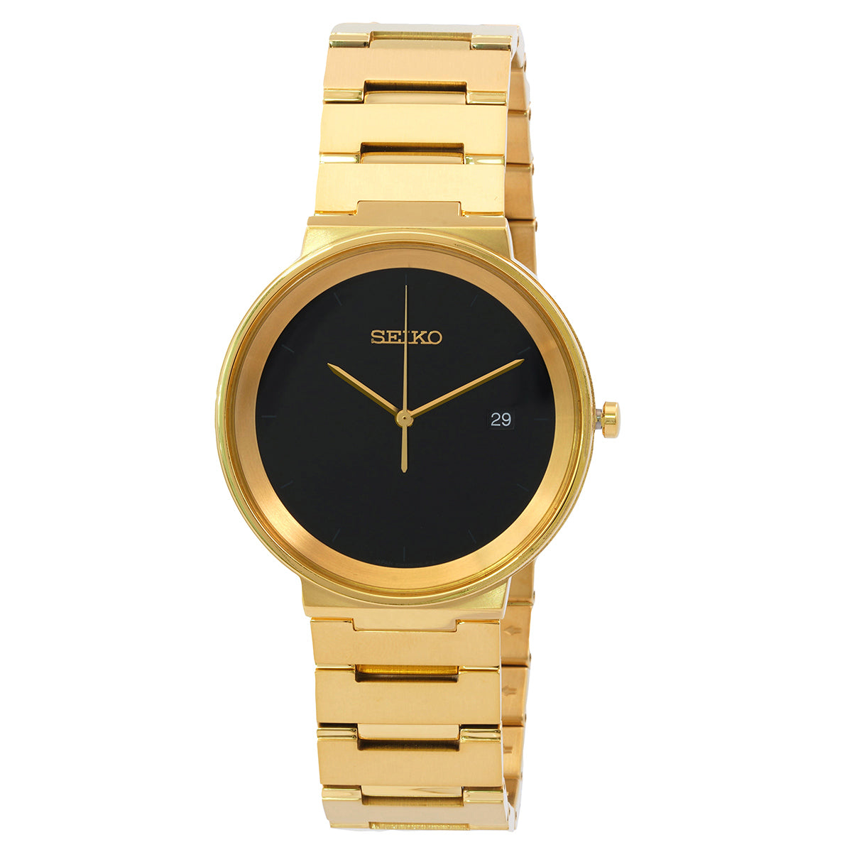 Seiko Essentials Quartz Black Dial Mens Watch