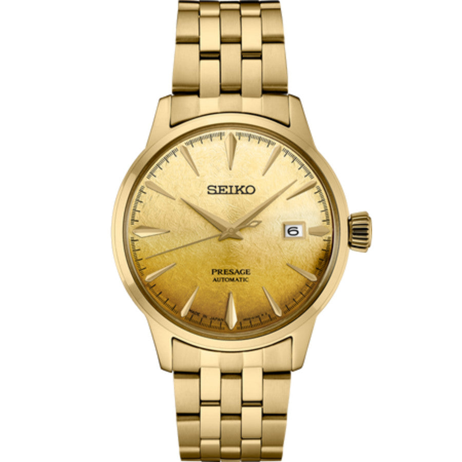 Seiko Presage Gold-Tone Dial Mens Watch