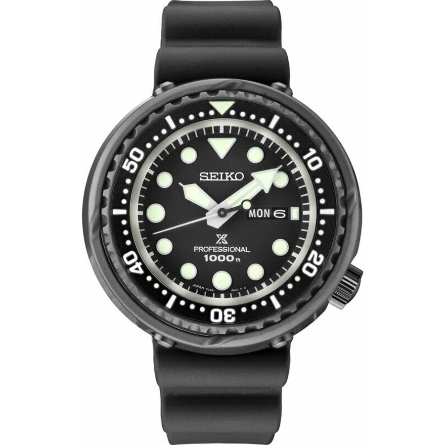 Seiko Prospex Tuna Quartz Black Dial Mens Watch