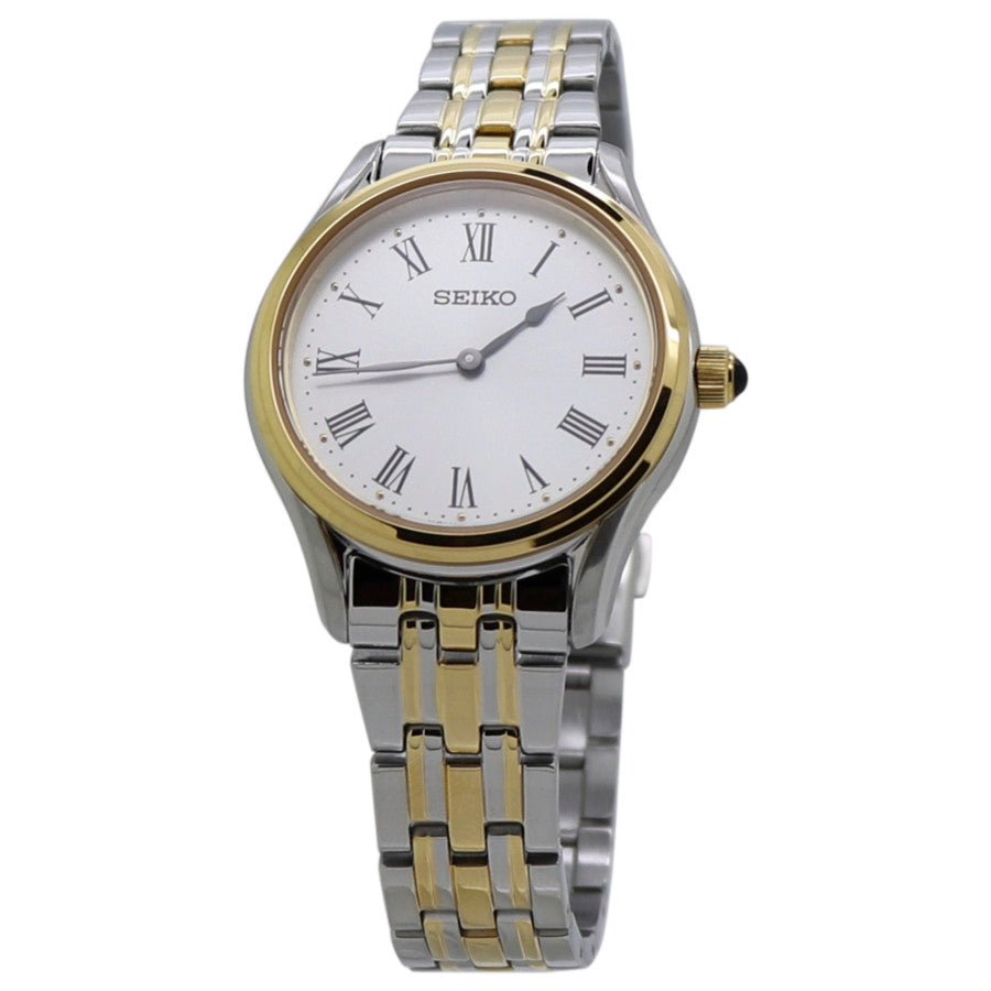 Seiko Quartz White Dial Two-Tone Women's Watch