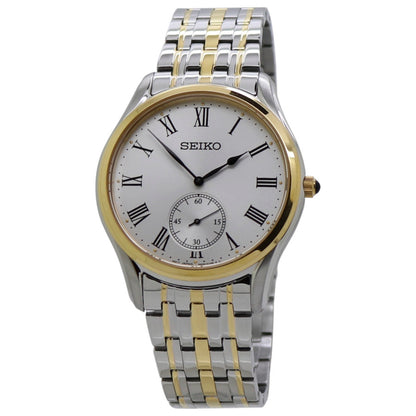 Seiko Quartz White Dial Two-Tone Mens Watch