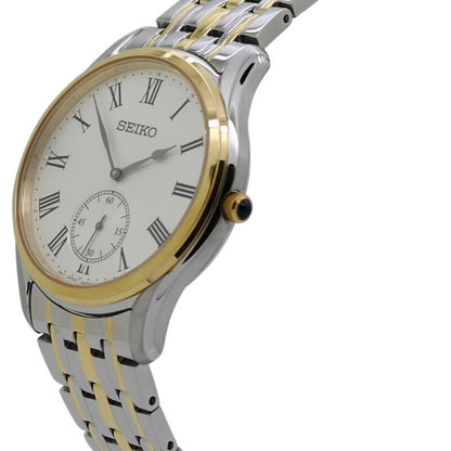 Seiko Quartz White Dial Two-Tone Mens Watch