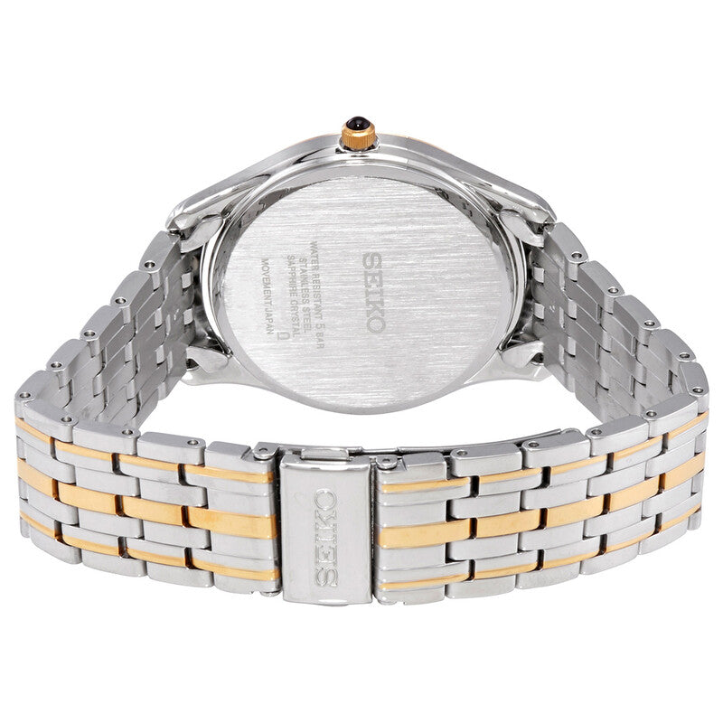 Seiko Quartz White Dial Two-Tone Mens Watch