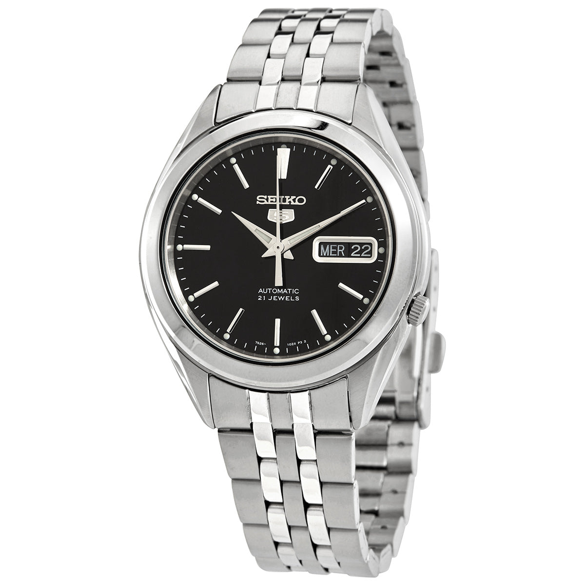 Seiko 5 Automatic Black Dial Mens Watch