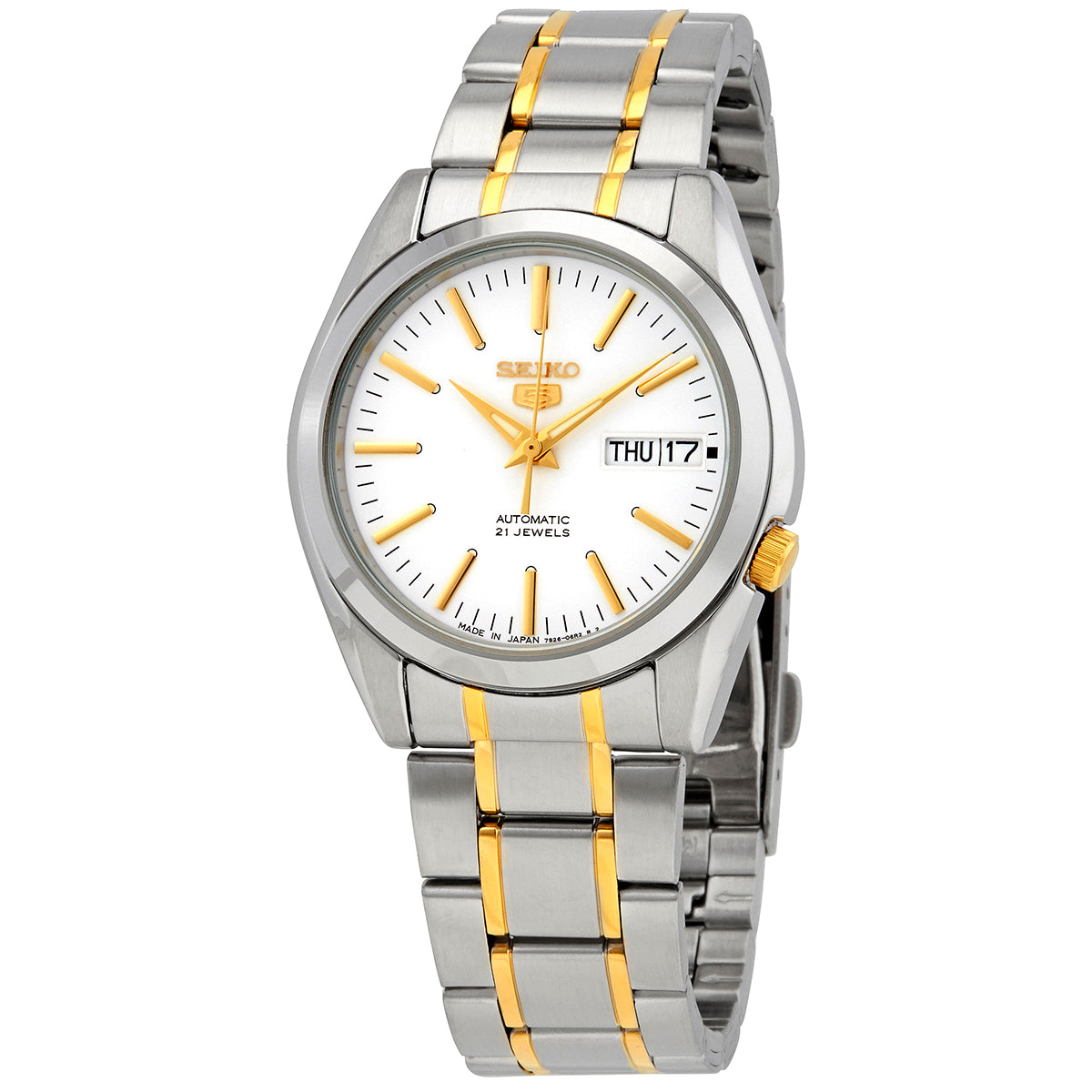 Seiko 5 Automatic White Dial Mens Watch