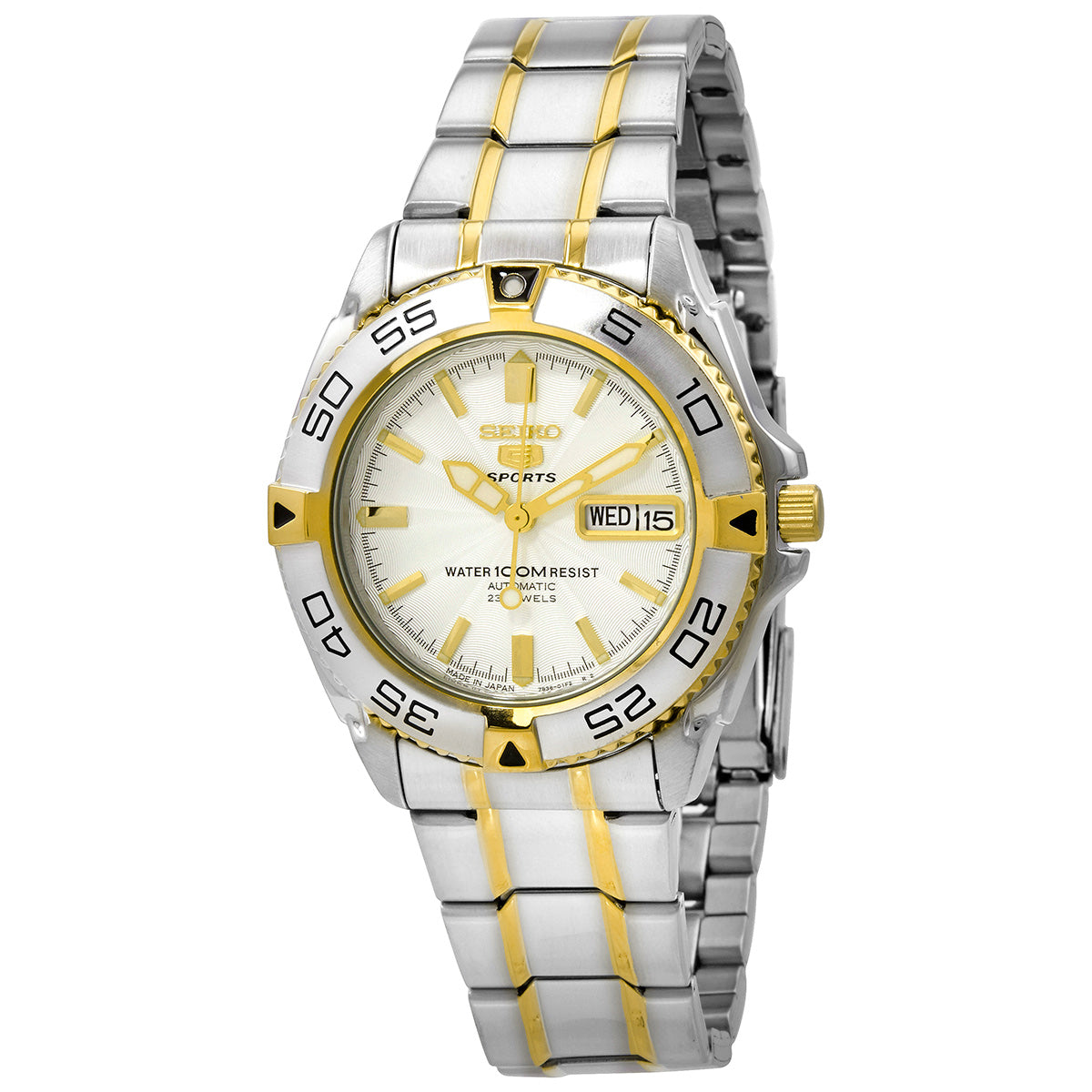 Seiko 5 Sports Automatic White Dial Mens Watch