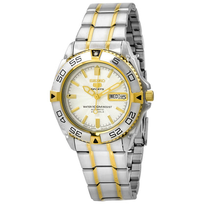 Seiko 5 Sports Automatic White Dial Mens Watch