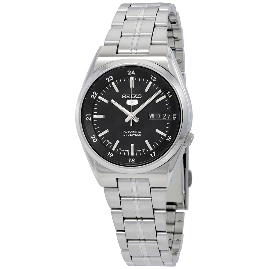 Seiko Series 5 Automatic Date-Day Black Dial Mens Watch