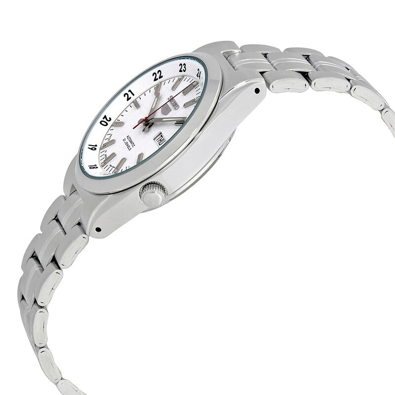 Seiko Series 5 Automatic Date-Day White Dial Mens Watch