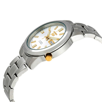 Seiko Series 5 Automatic Date-Day Silver Dial Mens Watch