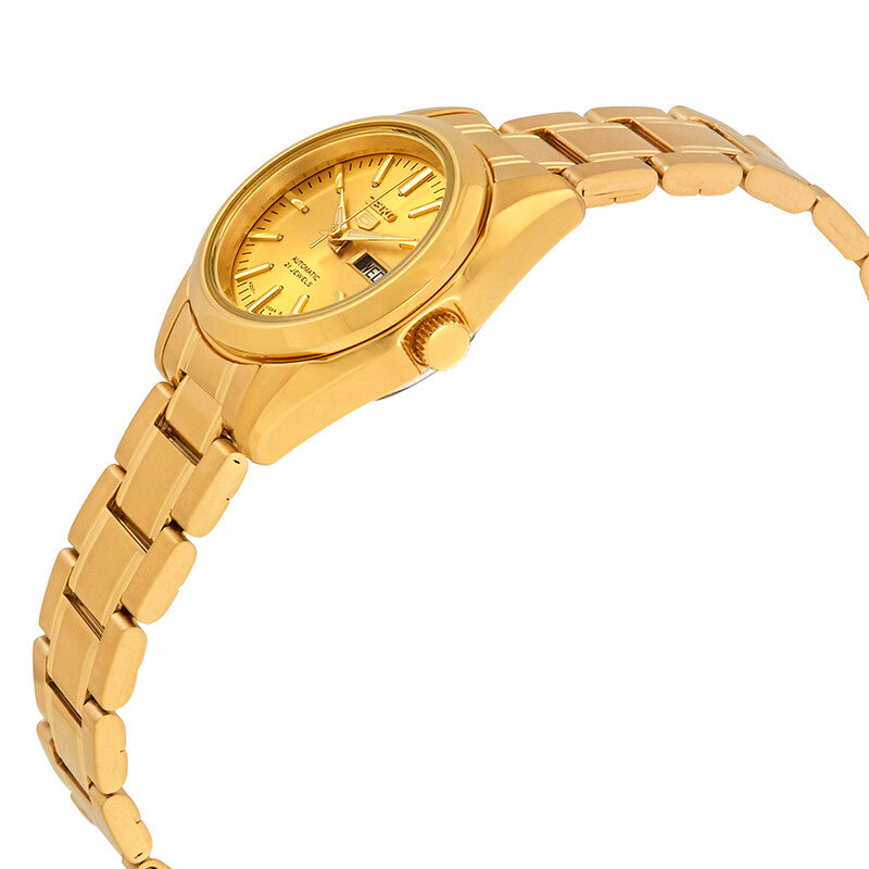 Seiko Series 5 Automatic Gold Dial Women's Watch