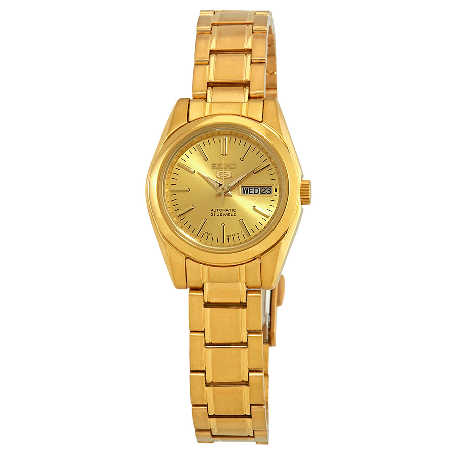 Seiko Series 5 Automatic Gold Dial Women's Watch