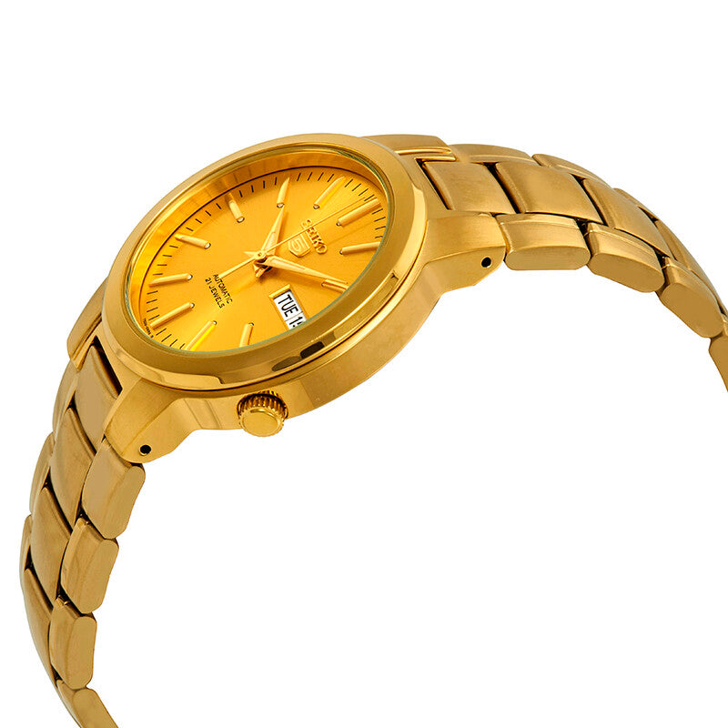 Seiko Series 5 Automatic Gold Dial Mens Watch