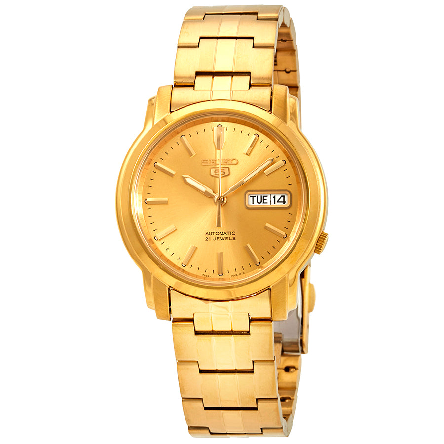 Seiko Series 5 Automatic Gold Dial Mens Watch