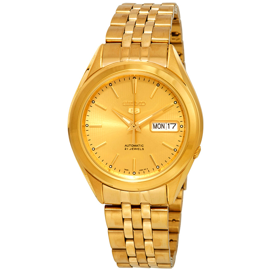Seiko Series 5 Automatic Gold Dial Mens Watch