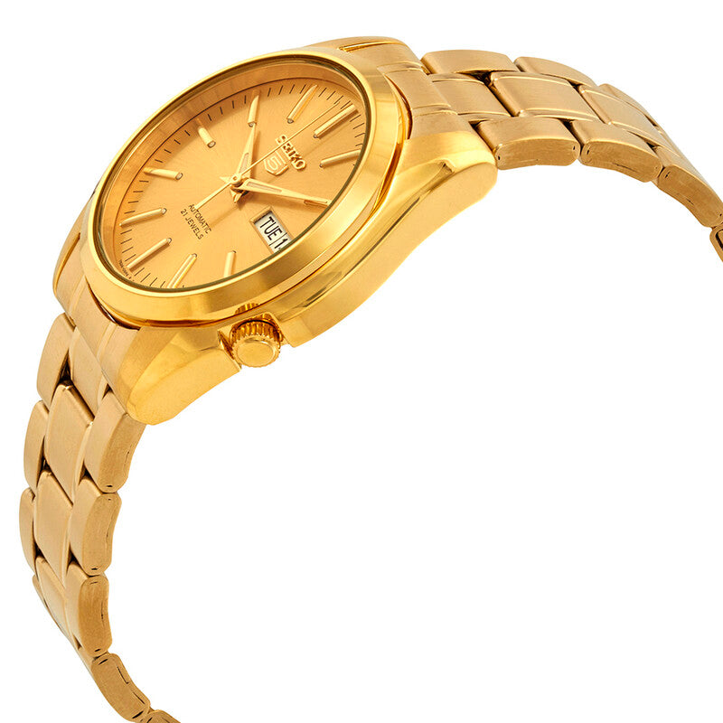 Seiko Series 5 Automatic Gold Dial Mens Watch