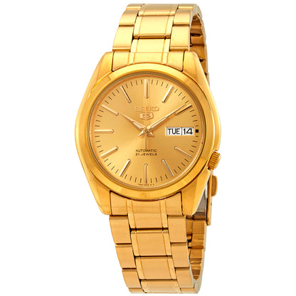 Seiko Series 5 Automatic Gold Dial Mens Watch