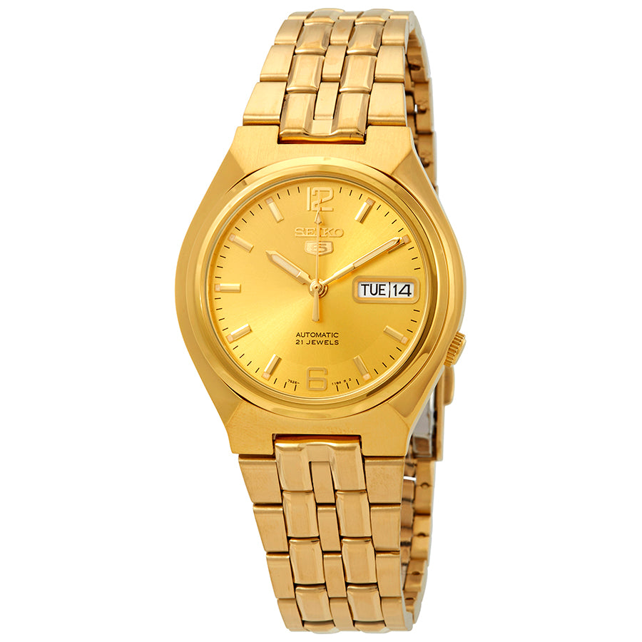 Seiko Series 5 Automatic Gold Dial Mens Watch