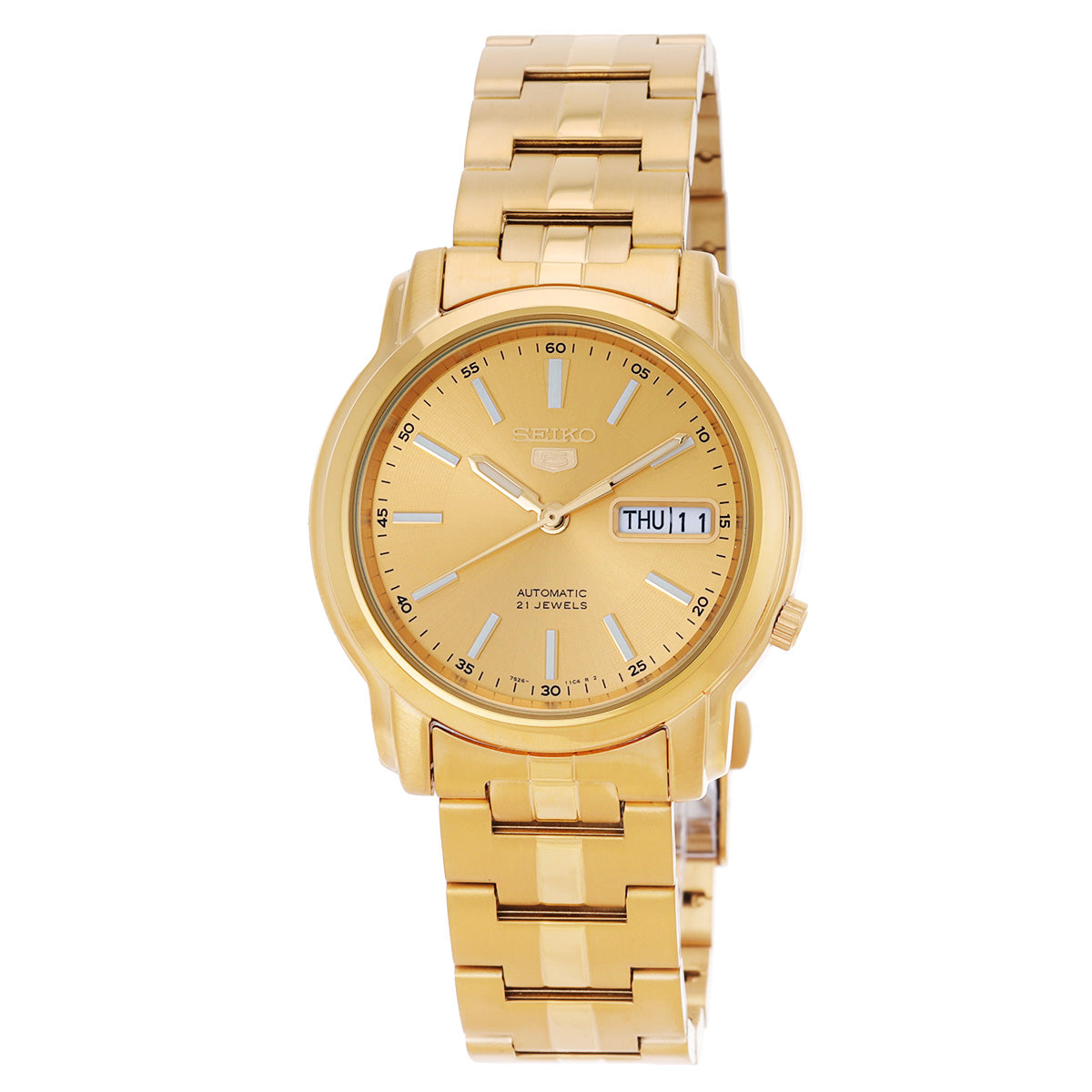 Seiko Series 5 Automatic Gold Dial Mens Watch