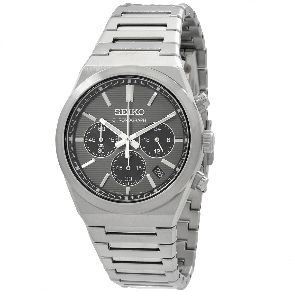 Seiko Sport Chronograph Quartz Grey Dial Mens Watch