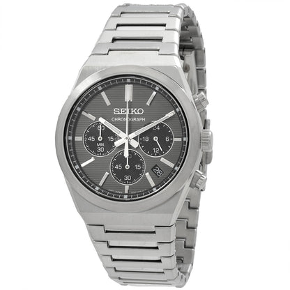 Seiko Sport Chronograph Quartz Grey Dial Mens Watch
