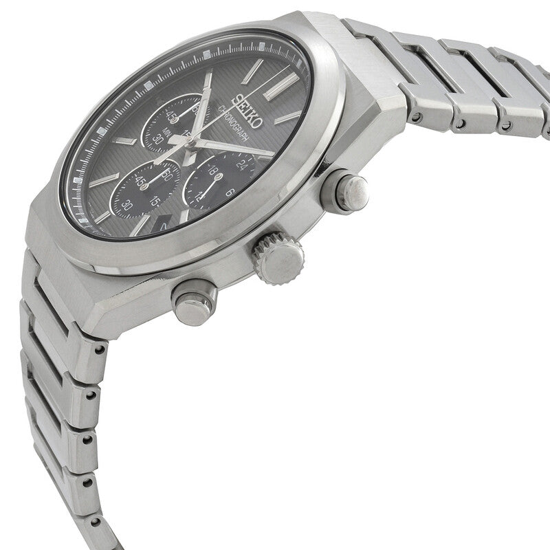 Seiko Sport Chronograph Quartz Grey Dial Mens Watch