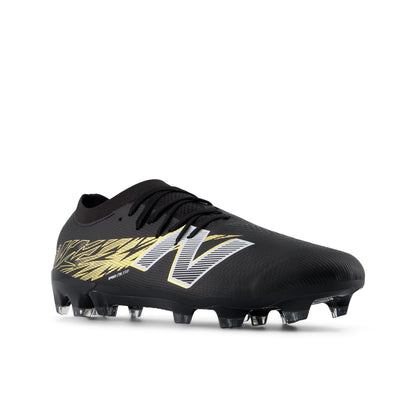 New Balance Furon Elite FG V8 Black with Metallic Gold and Metallic Silver
