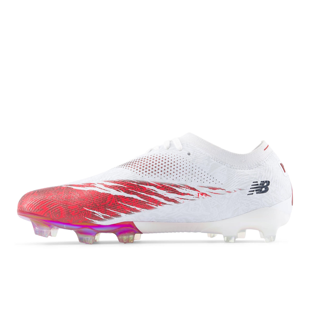 New Balance Bukayo SAKA X Furon Elite FG V8 White with Burgundy and Silver