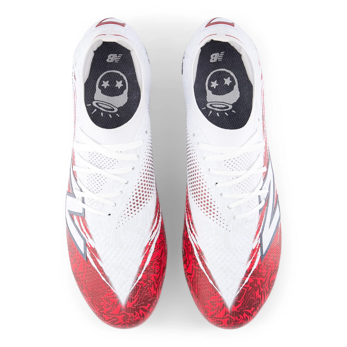 New Balance Bukayo SAKA X Furon Elite FG V8 White with Burgundy and Silver