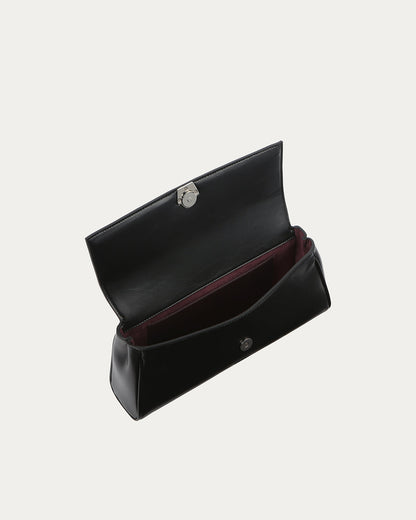 Freja Shell Clutch Black Gloss