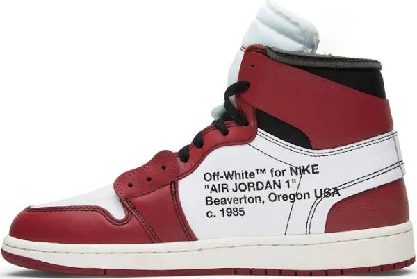 Off white x jordan top 1 red