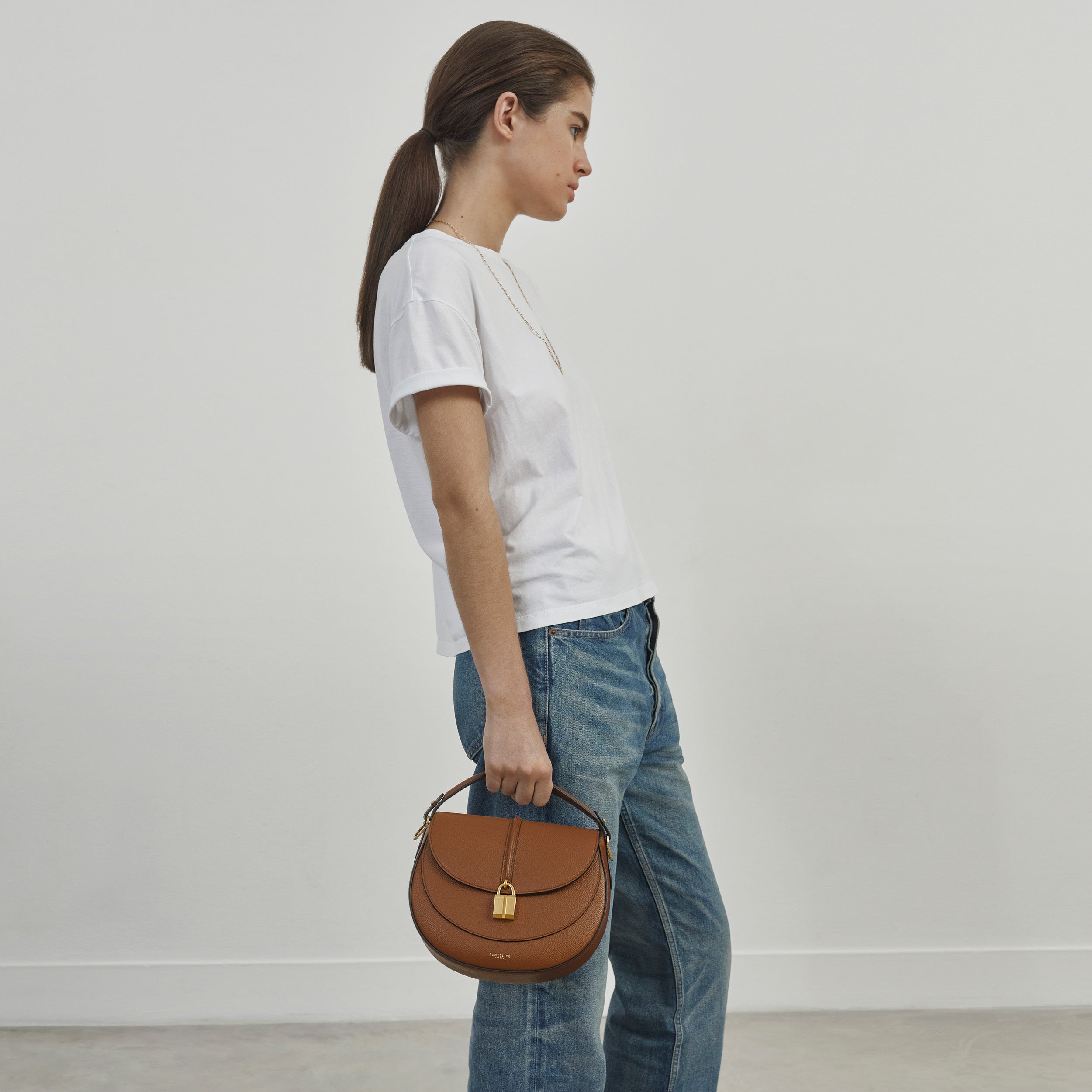 DeMellier The Siena Saddle tan small grain